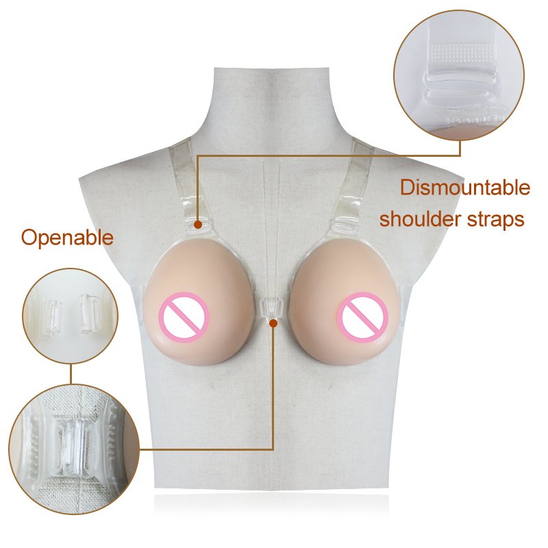 SFT Style Realistic Silicone Breast Forms for Crossdresser Teardrop Full Shape Boobs Design for Cross Dressers or Shemale