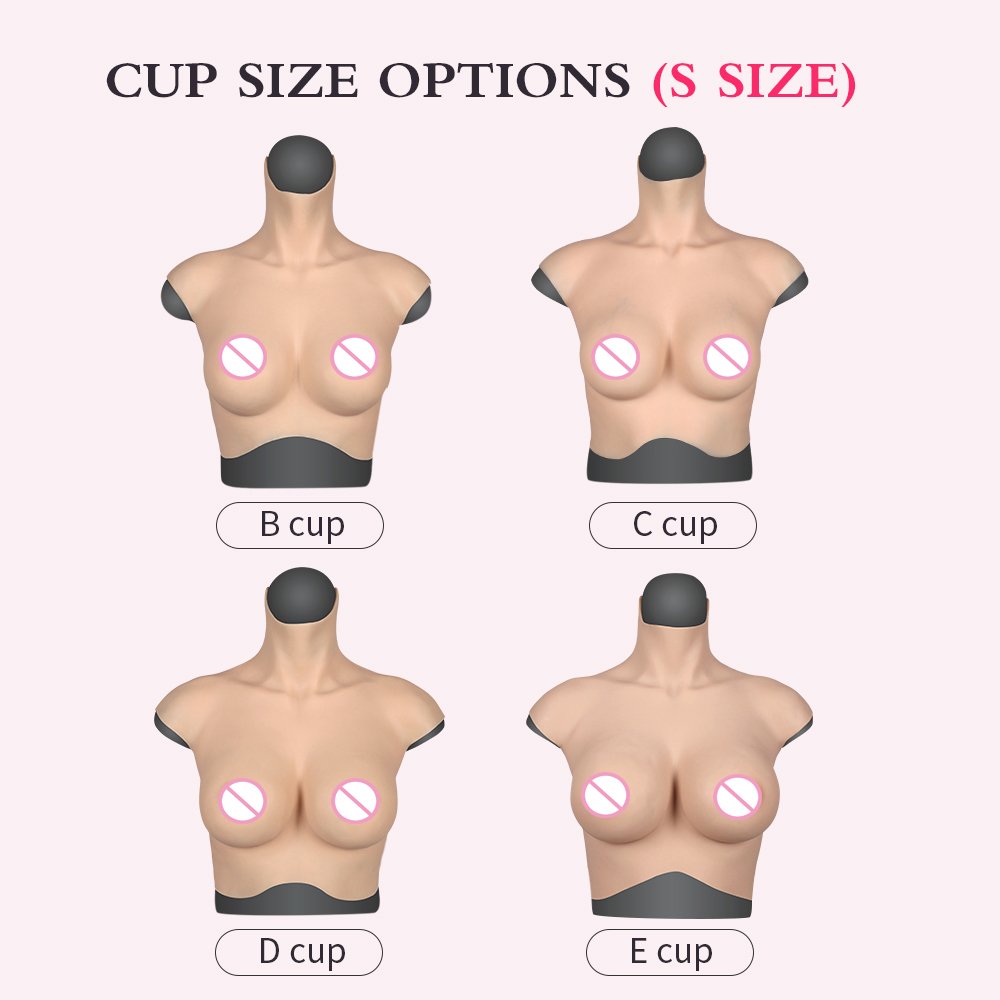 7th Generation S Size Artificial Silicone Breast Forms For Cross-dresser Enhancer Fake Boobs Tits Breast Plate