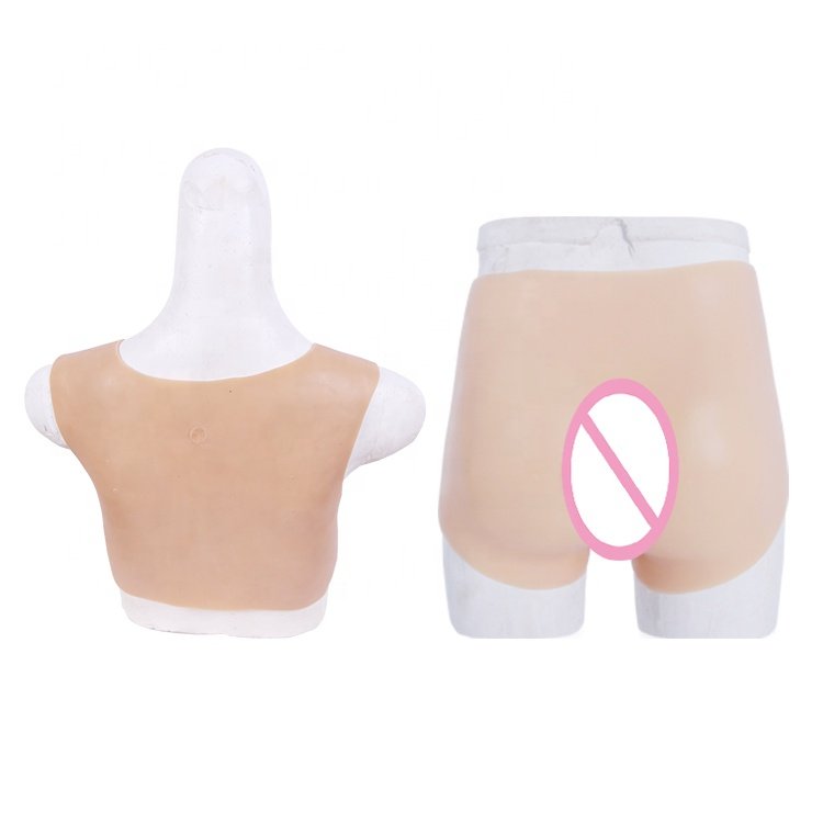 Realistic Breasts & Silicone Vagina Underwear Soft Silicone Suit for Crossdresser Transgender 1G