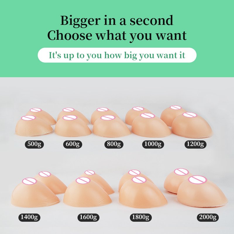 ONEFENG Realistic Silicone Breast Forms Crossdresser Teardrop Full Shape False Boobs Design for Crossdressing Shemale