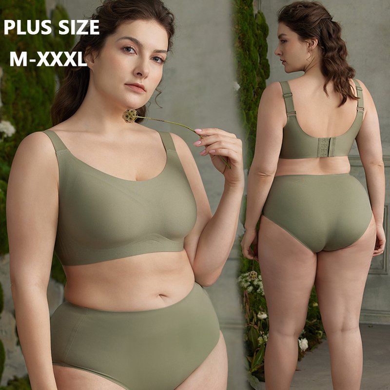 Wireless Bra plus size women underwear XXXL wide straps Big Large Cup for big breast High Elasticity Ladies Gather 38-48 D E F