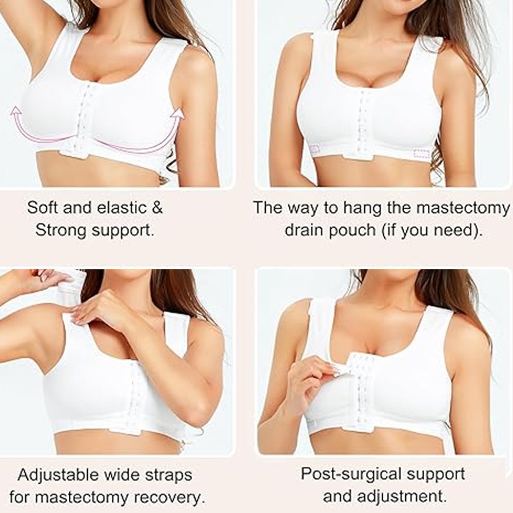 Soft And Elastic Shapewear Slip With Built In Bra Post Mastectomy Bra