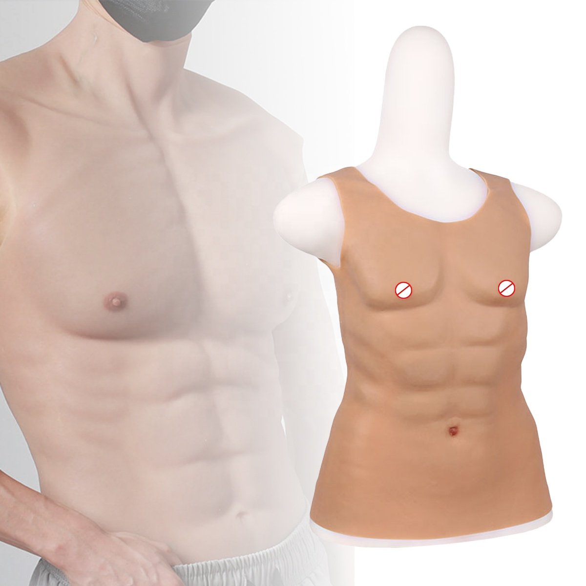 Silicone Muscles Vest Suit Full Body shaping Type Artificial Muscle Enhancer Disguise Party Cosplayer Comfortable muscle suit
