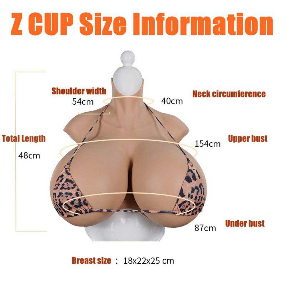 Shemale CD Silicone Boobs Forms With Clavicle Plump Big Breast Sexy Figure Shapewear For Trans Cosplay Show Props
