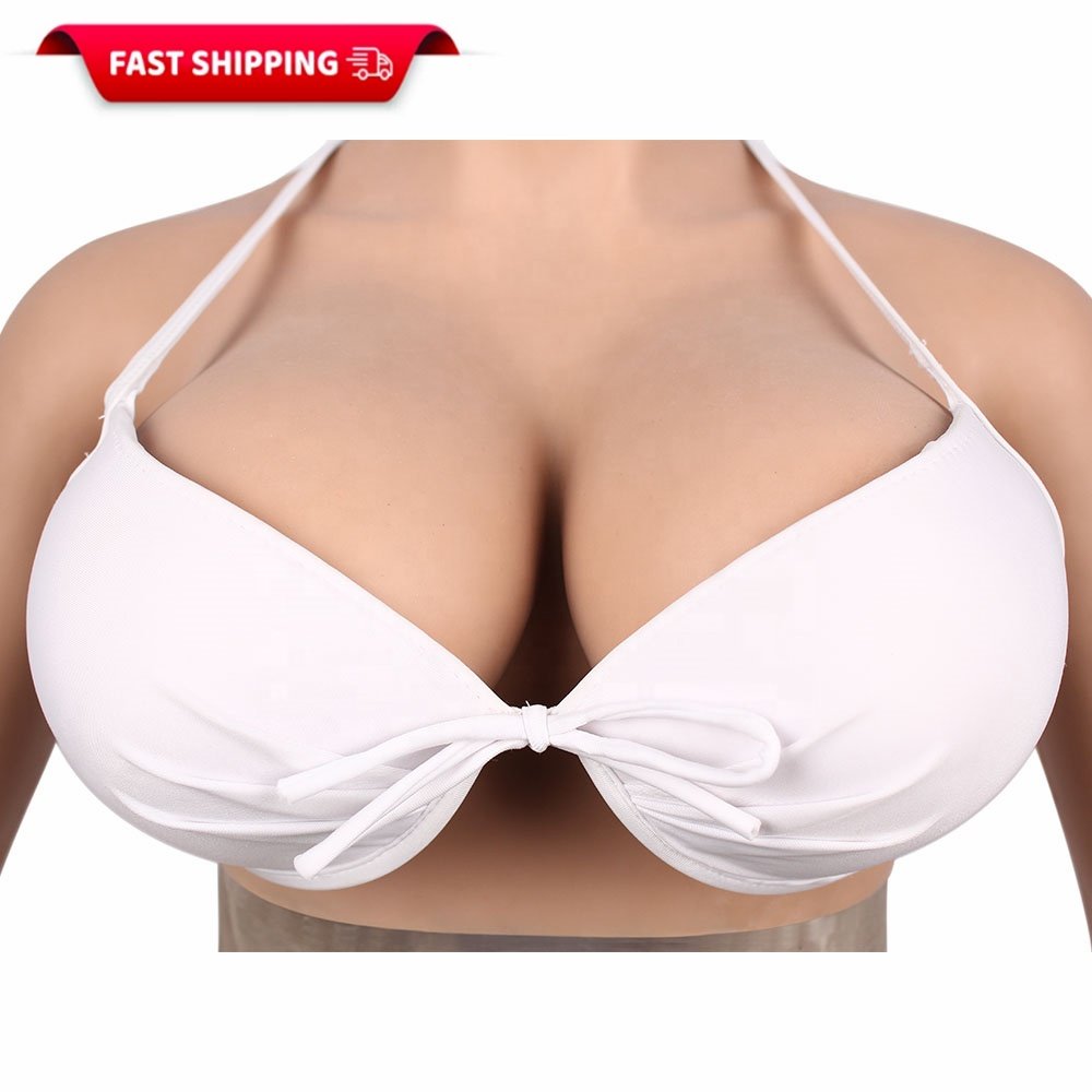Crossdresser Breast Forms with arms Fake Boobs Super Thin Material Silicone Tits Shemale Transgender Cosplay