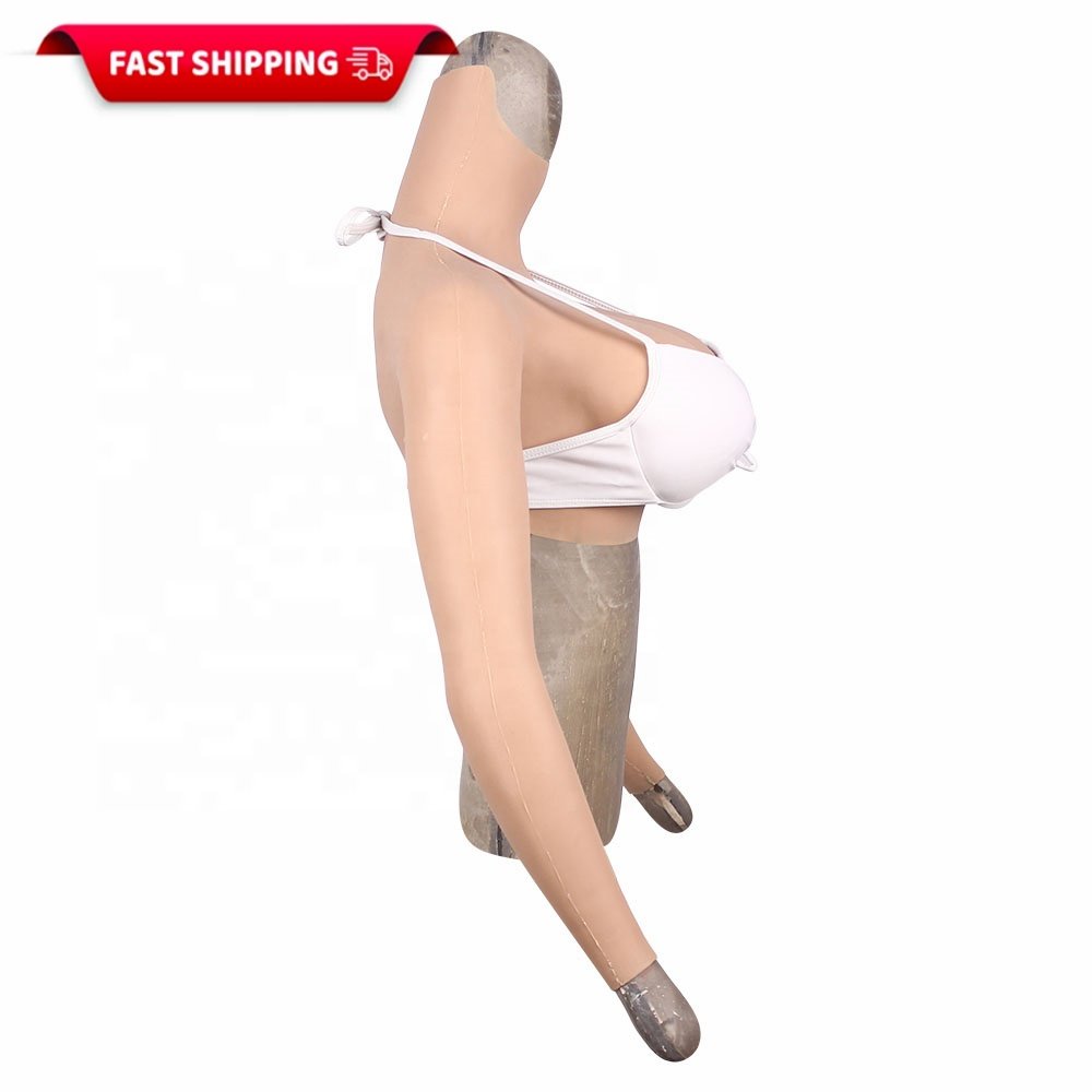 Crossdresser Breast Forms with arms Fake Boobs Super Thin Material Silicone Tits Shemale Transgender Cosplay