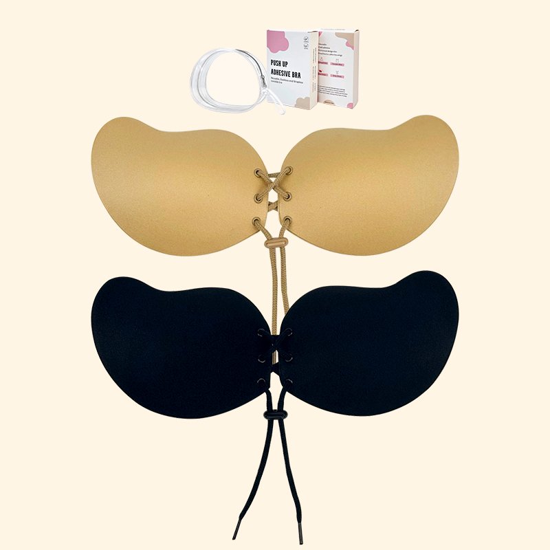 INVISFEEL powerful lifting adhesive push up bra creates perfect breast shape push up bra Tie rope chest patch