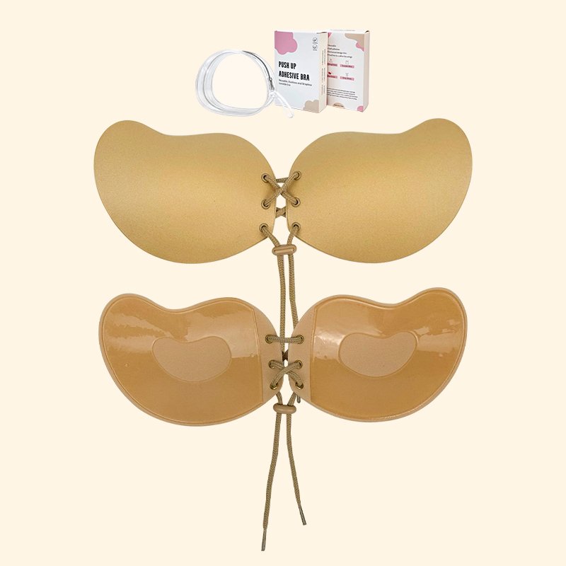 INVISFEEL powerful lifting adhesive push up bra creates perfect breast shape push up bra Tie rope chest patch