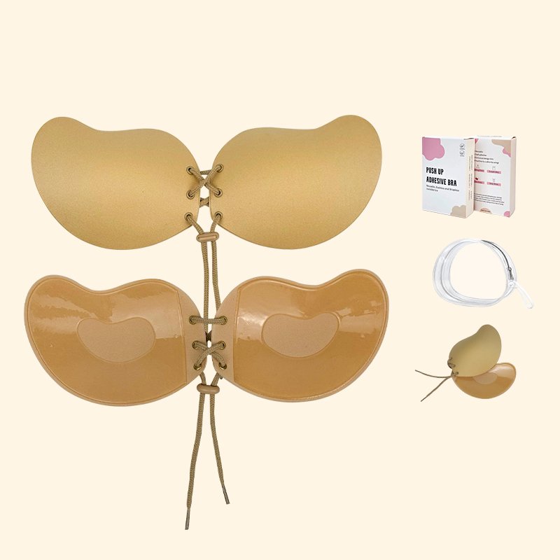 INVISFEEL powerful lifting adhesive push up bra creates perfect breast shape push up bra Tie rope chest patch