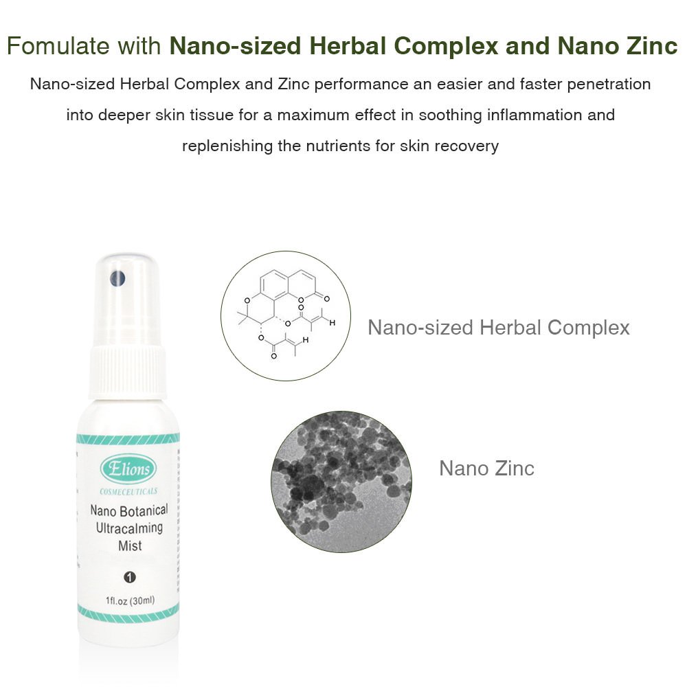 30ml Nano Botanical Whitening Facial Spray Ultracalming Mist Sensitive Skin Postoperative Recovery Liquid Form Aging Skin OEM