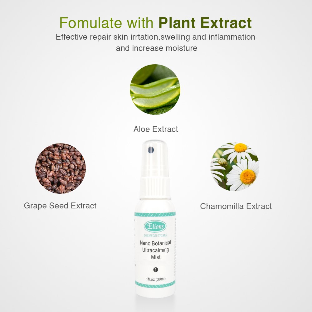 30ml Nano Botanical Whitening Facial Spray Ultracalming Mist Sensitive Skin Postoperative Recovery Liquid Form Aging Skin OEM