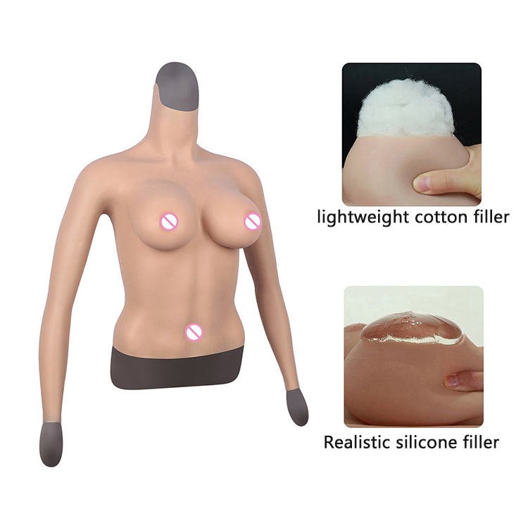 Silicone Breast Crossdresser Breast Form D Cup Artificial Realistic False Breasts With Arms