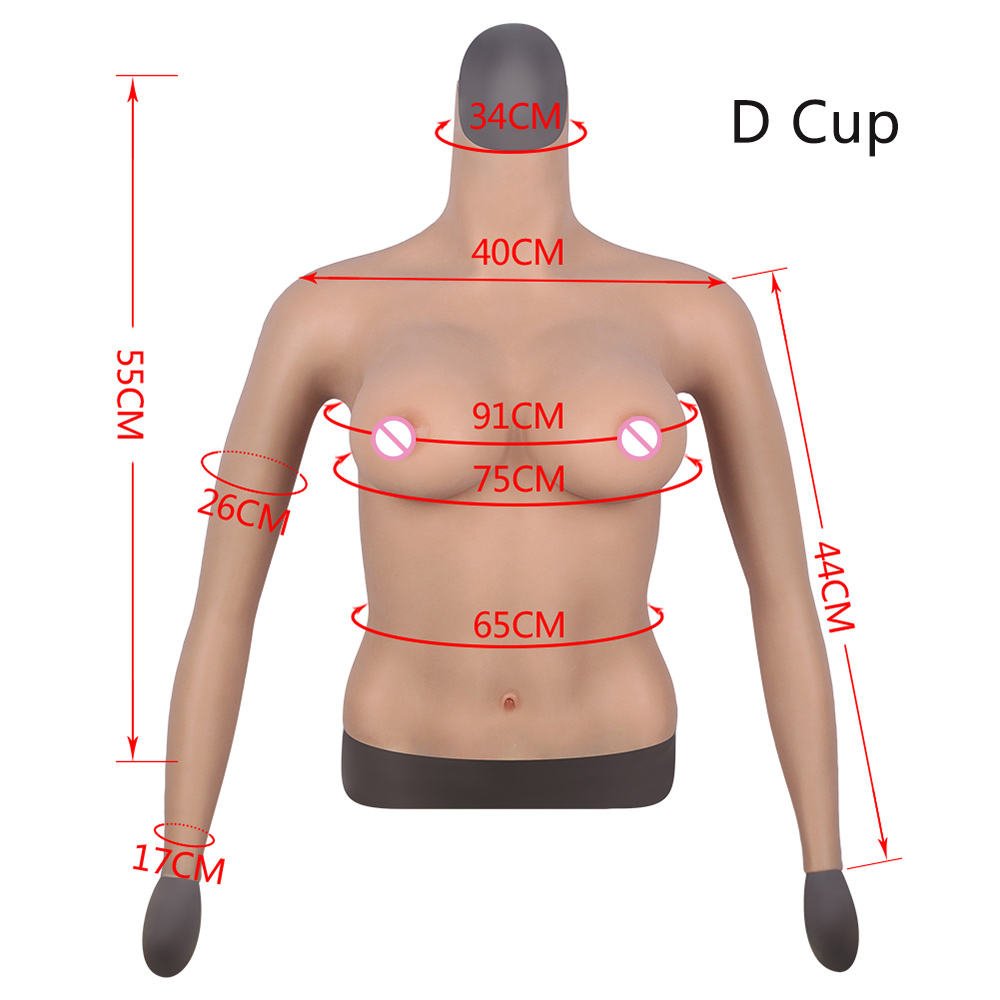 Silicone Breast Crossdresser Breast Form D Cup Artificial Realistic False Breasts With Arms