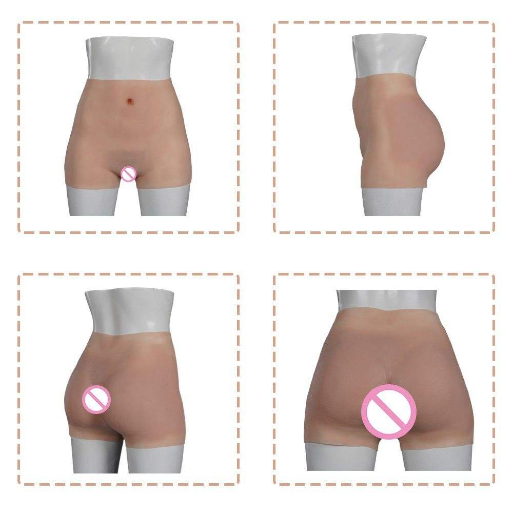 Artificial Realistic Silicone Vagina Pants and Fake Big Boobs For Crossdresser Transgender Male To Female Cosplay Costume