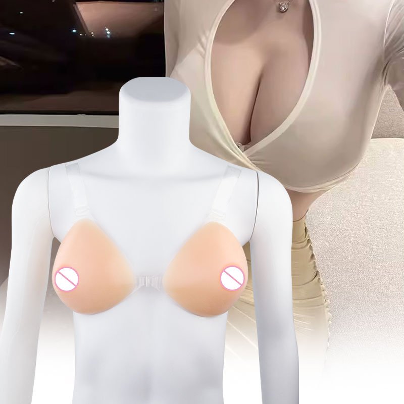 Silicone Artificial Breast Forms with Strap for Crossdresser Woman Small Flat Chest Favourite Whole Sale