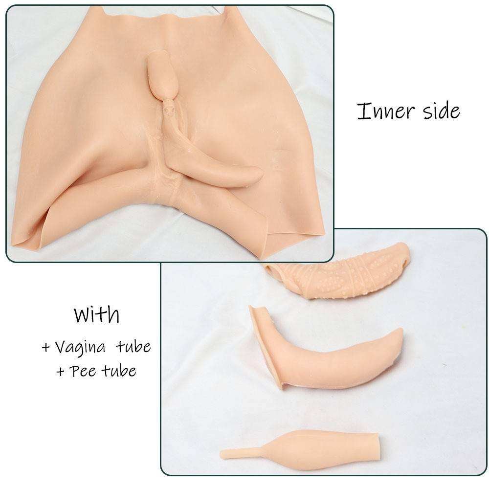Artificial Silicone Boobs Enhancer Chest False Breast Forms Fake Vagina Pants Buttock and Hip Enhancer Padded For Crossdresser