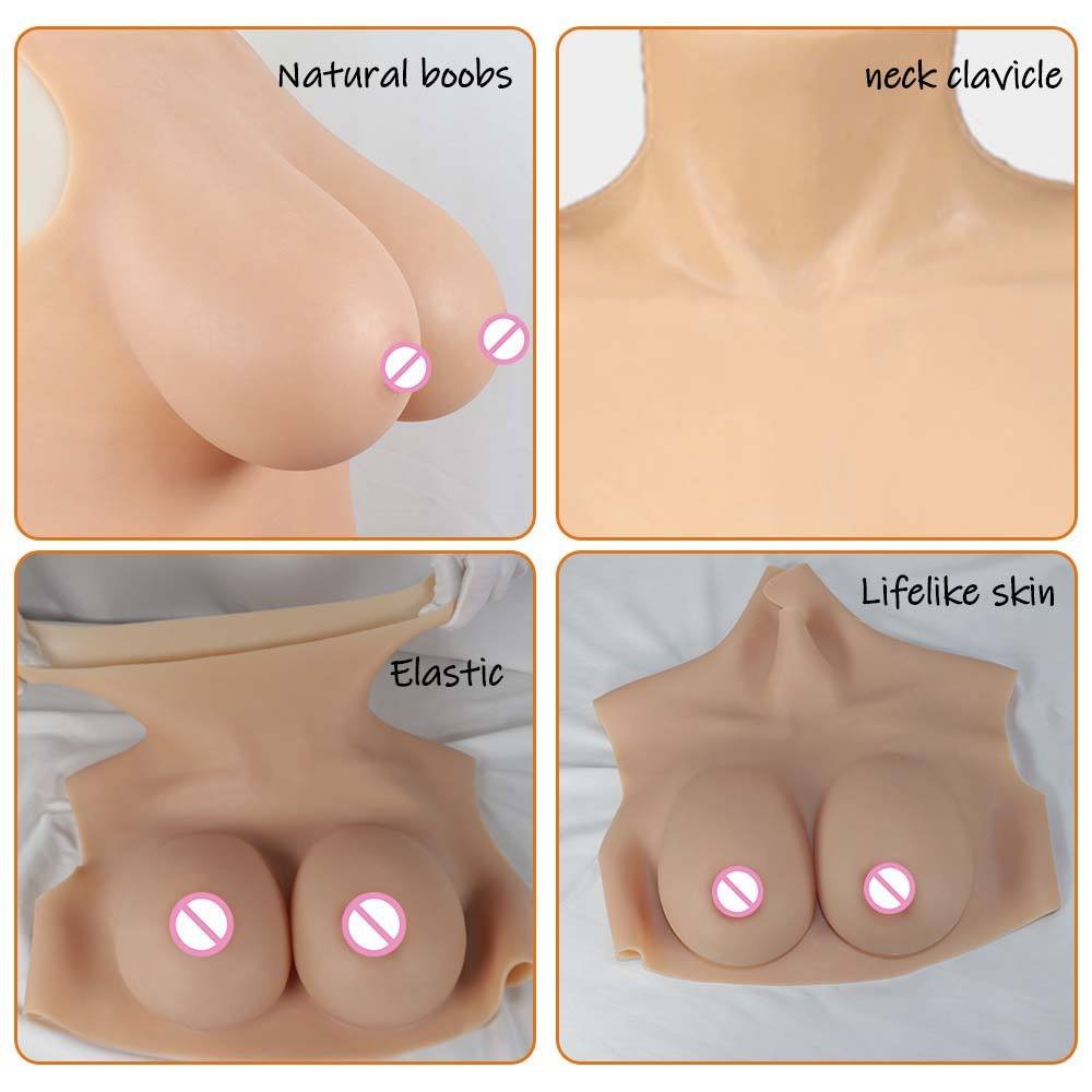 Cosplay Silicone Breast Forms Fake Artificial Boobs Enhancer Chest for Drag Queen Shemale Transgender Crossdresser