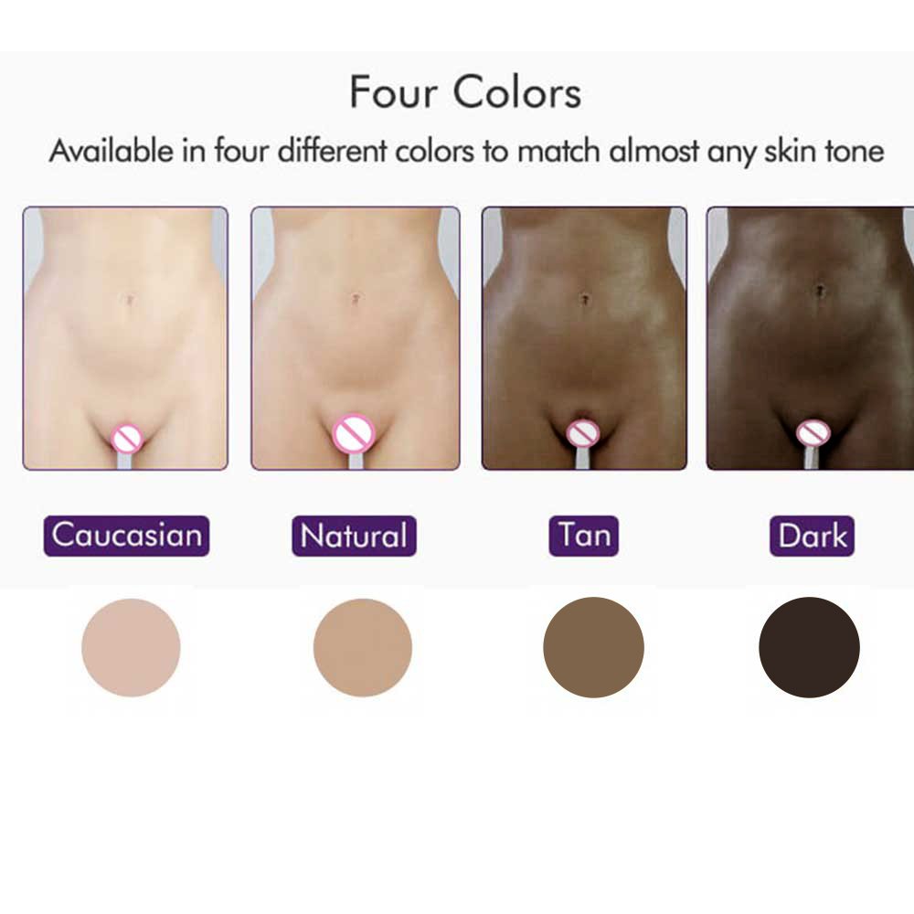 For Man Drag Queen Ladyboy Transact Crossdressing Silicone Half Bodysuit With Head Fake Breast Forms False Vagina Boobs
