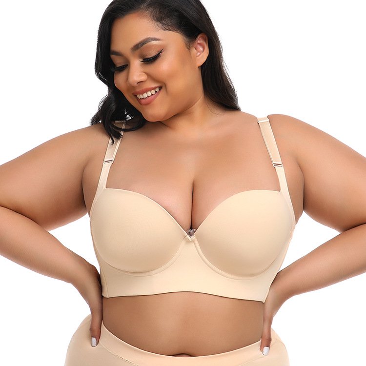 Plus size womens bra push up shaped underwear the body back sports bra 34-46 C D DD E