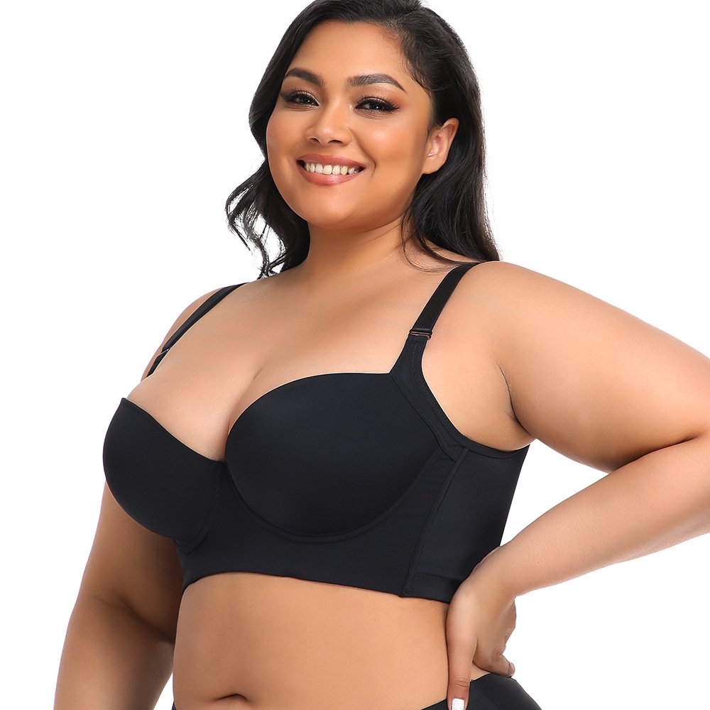 Plus size womens bra push up shaped underwear the body back sports bra 34-46 C D DD E