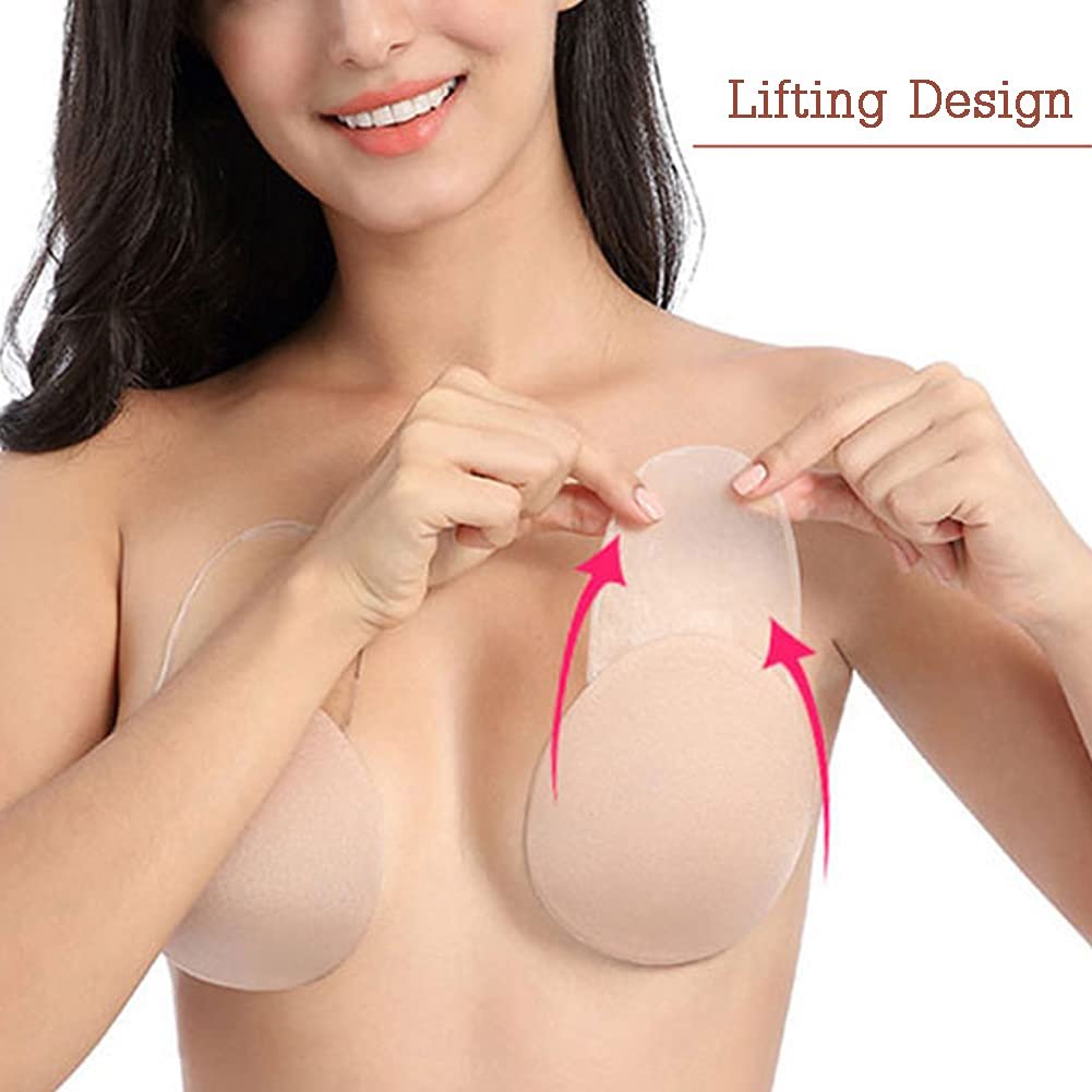 Sticky Bra Push up Adhesive Bra Invisible Lift up Strapless Backless Silicone Bra for Breast Lift