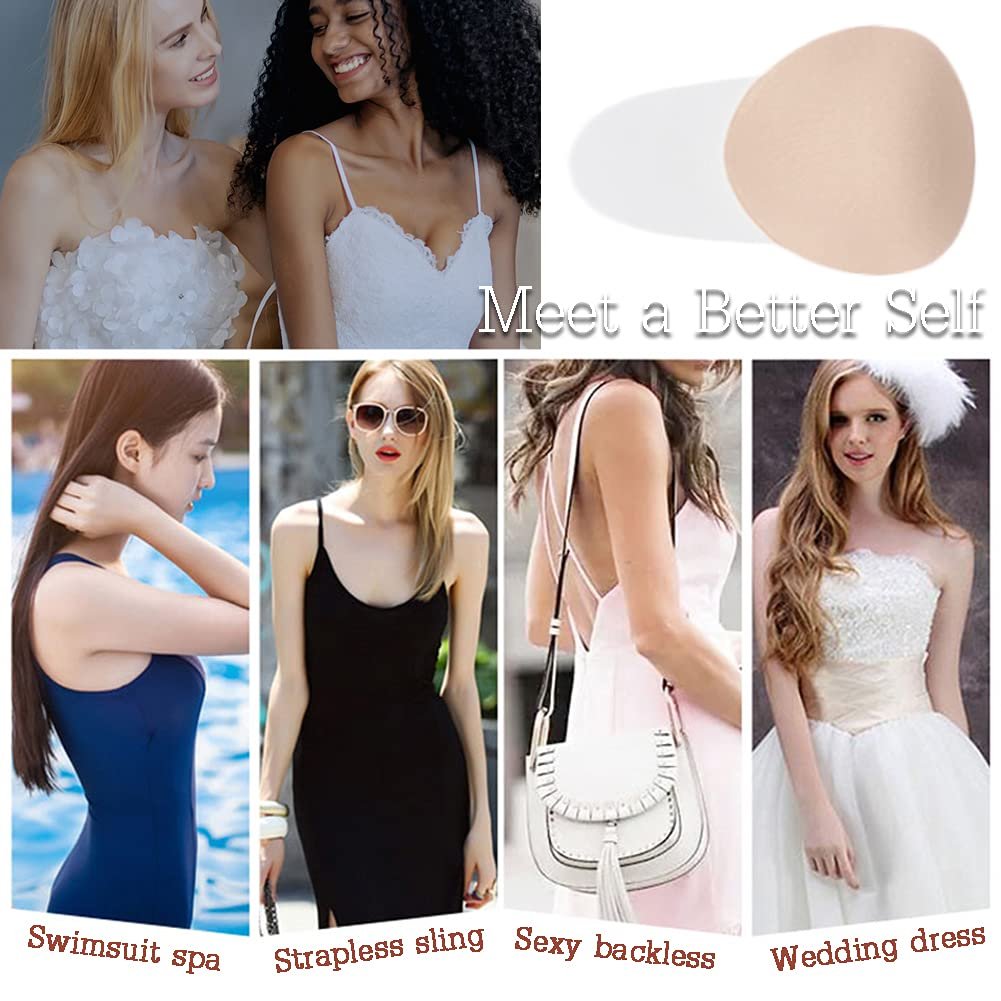 Sticky Bra Push up Adhesive Bra Invisible Lift up Strapless Backless Silicone Bra for Breast Lift