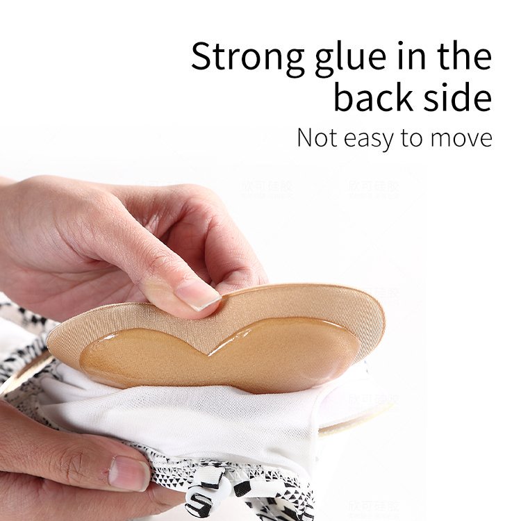 Triangle Shape Foam Breast Pads Silicone Adhesive Bra Pads Insert For Bikini