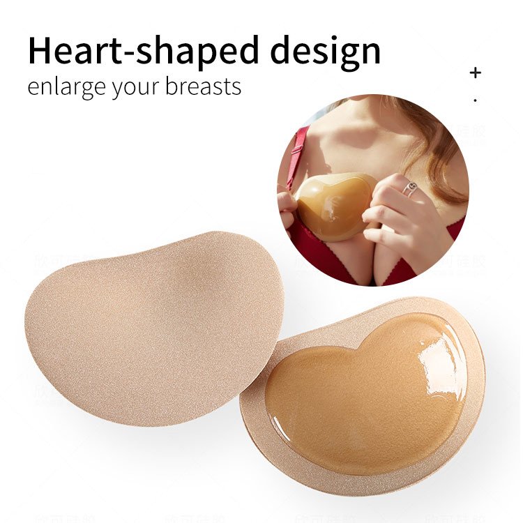 Triangle Shape Foam Breast Pads Silicone Adhesive Bra Pads Insert For Bikini
