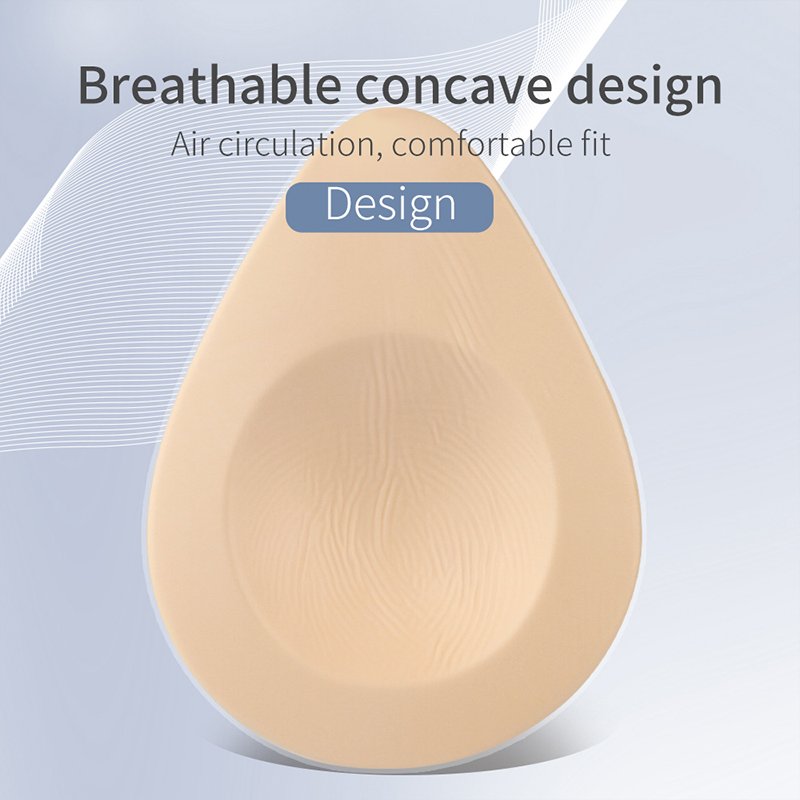 One Piece Water Drop Lightweight Silicone Breast Forms Breast Prosthesis For Mastectomy Concave Bra Pad