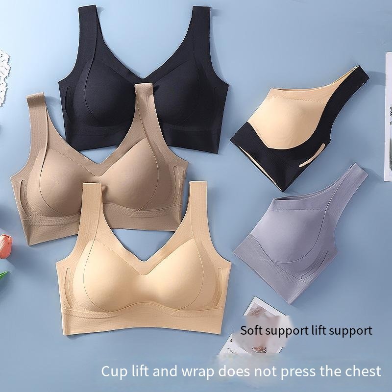 Comfortable Seamless Wireless Women Bra Underwear No Underwire Large Size For Big Bust sports bra