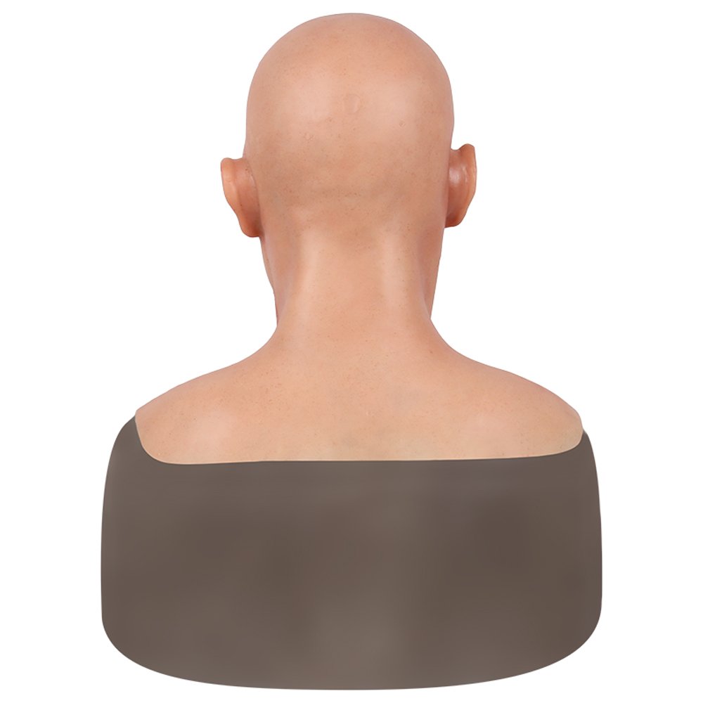 Silicone Human Face Mask Male Full Head Mask Halloween Supply Props Human Halloween Face