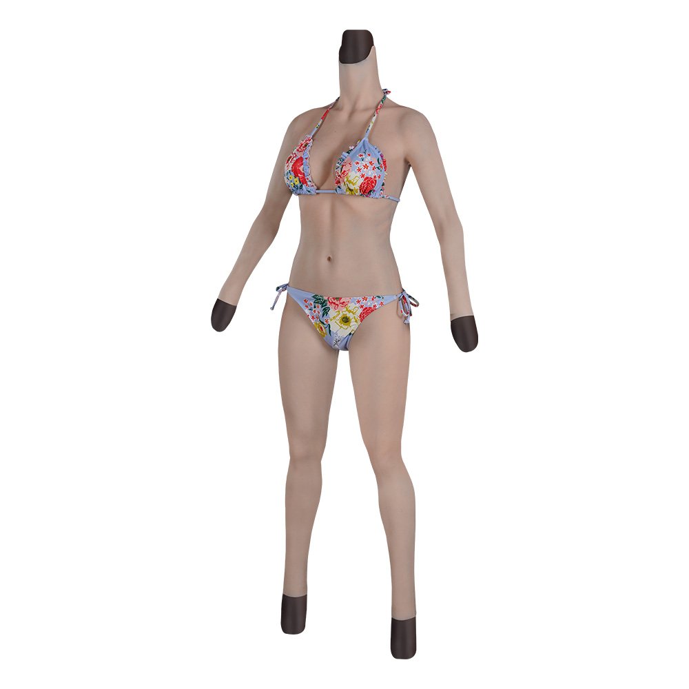 Silicone Full Body Suit One-piece Tight Pussy F Cup Breast Form Crossdresser Transgender