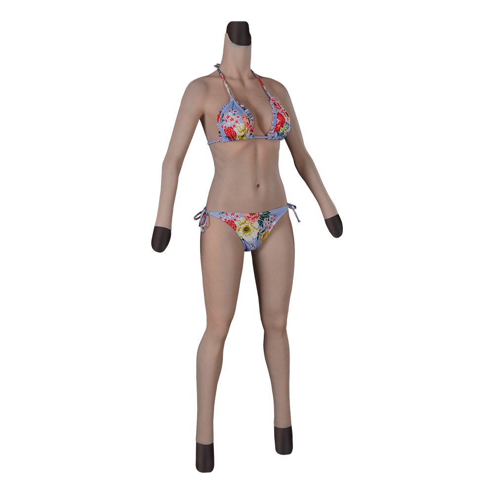 Silicone Full Body Suit One-piece Tight Pussy F Cup Breast Form Crossdresser Transgender