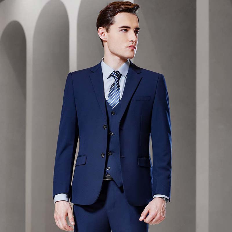 2023 wholesale Single Breasted Professional slim fit suit men breast forms suit