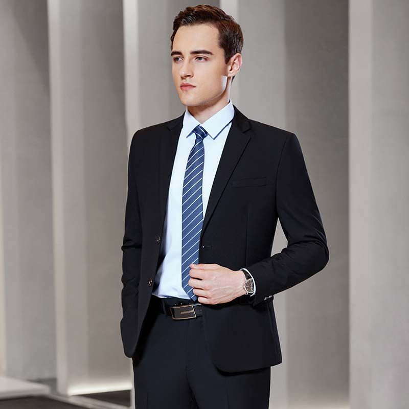 2023 wholesale Single Breasted Professional slim fit suit men breast forms suit