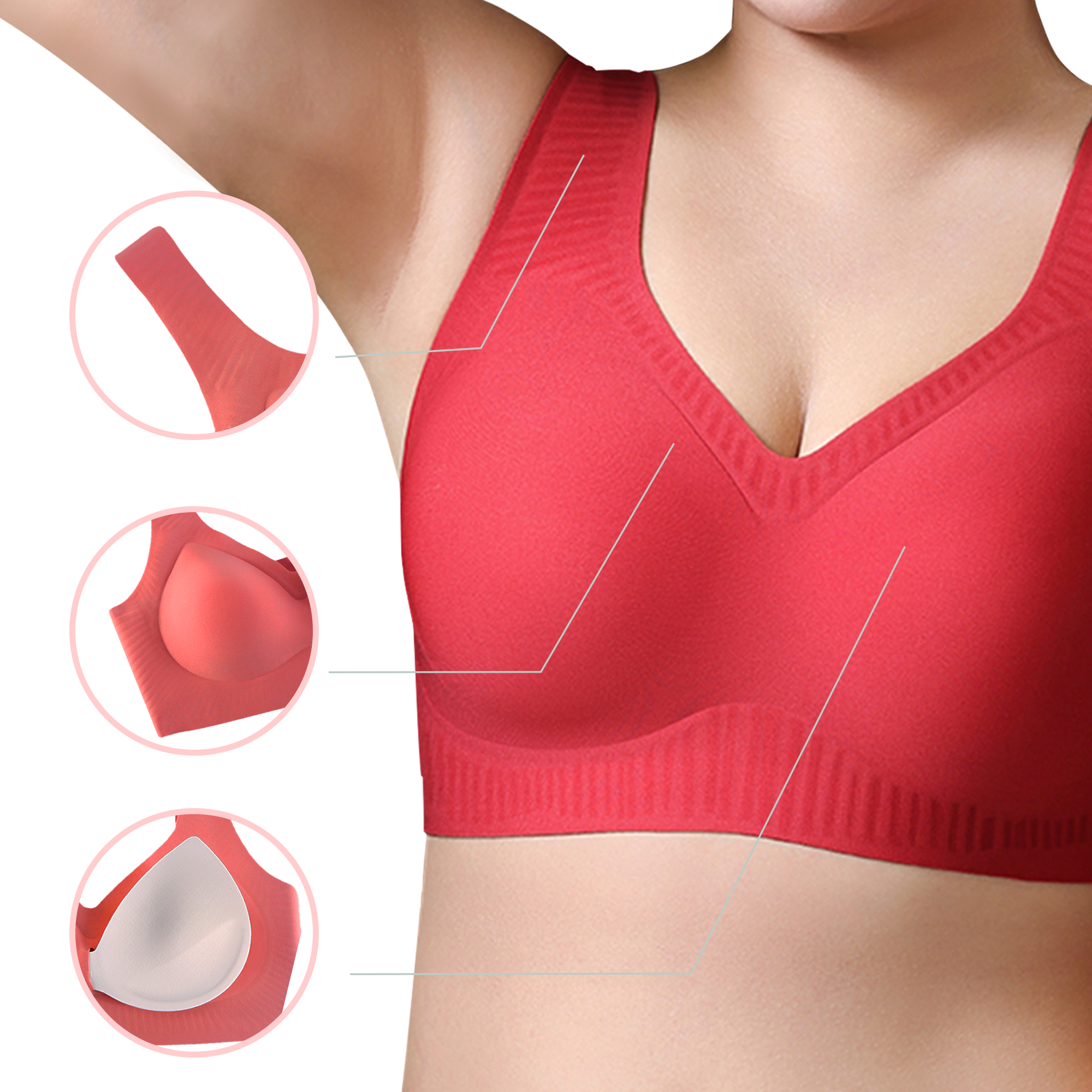 Pengsheng Women Wireless Full Cup Plus Size Bras For Big Women Ice Silk Bra For Women Full Coverage 5XL Tank Top