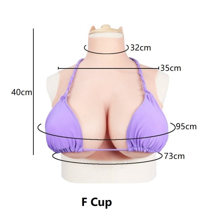 Silicone Breast Forms F Cup Breastplate Realistic Big Boobs for Shemale Crossdresser Drag Queen Transgender