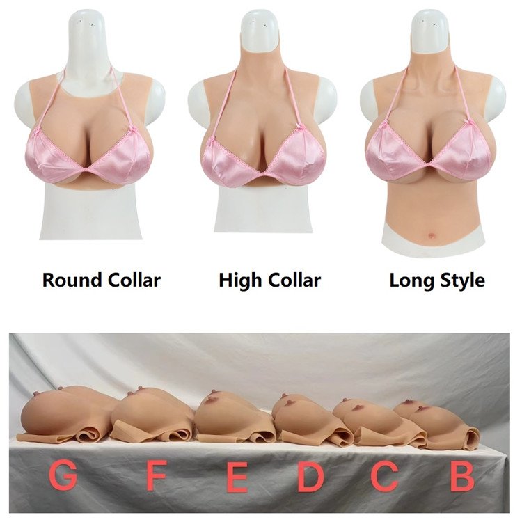 Silicone Breast Forms F Cup Breastplate Realistic Big Boobs for Shemale Crossdresser Drag Queen Transgender