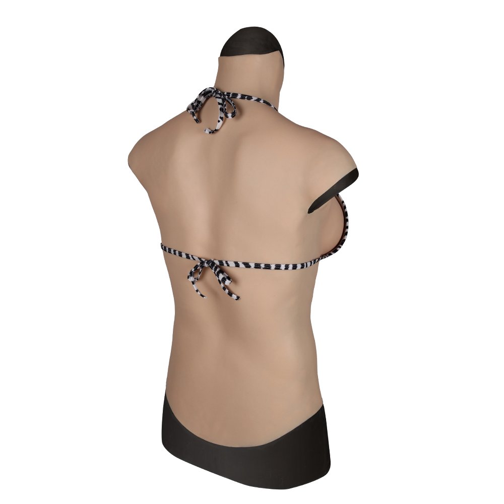 URCHOICE half body man silicone boobs false breast form plate cotton for transgender transvestite cosplayer crossdresser male