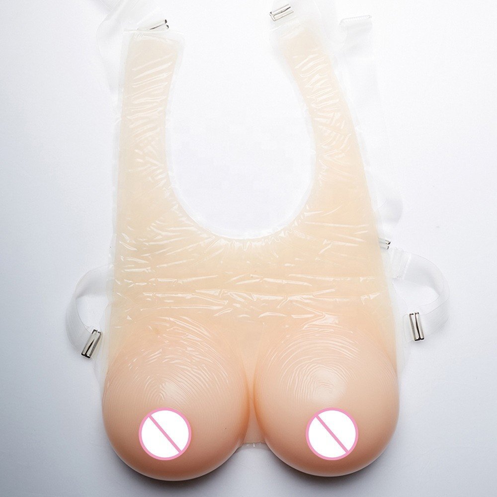 in Stock XL XXL Huge Silicone Breast Forms Vest for Transgender Adults Healthy Skin Brown Customizable Sizes G Cup E Cup