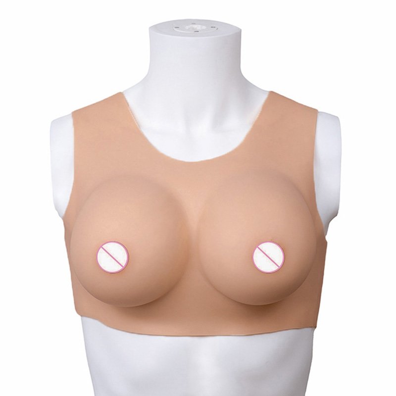 B-G Cup Silicon Breast Forms Round Neck1~2Kg Cross-Dressing Breast Prosthesis High Elasticity Big Silicone Boobs