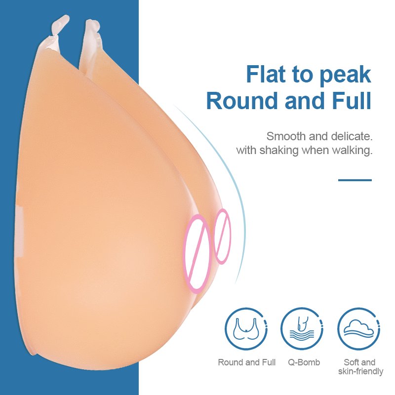 LTD Waterdrop Shape Soft Natural Artificial Breast Forms False Silicone Boobs for Crossdresser Drag Queen 500-2000g