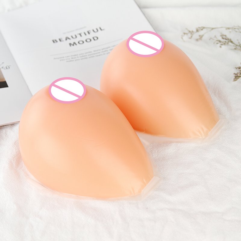 LTD Waterdrop Shape Soft Natural Artificial Breast Forms False Silicone Boobs for Crossdresser Drag Queen 500-2000g