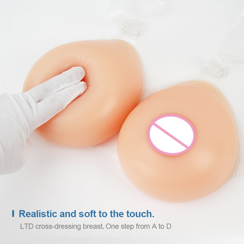 LTD Waterdrop Shape Soft Natural Artificial Breast Forms False Silicone Boobs for Crossdresser Drag Queen 500-2000g