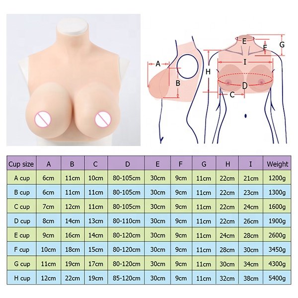 High Quality Silicon Breast Prosthesis Crossdresser Costume Shemale Silicone Fake Boobs Breast Form for Drag Queen