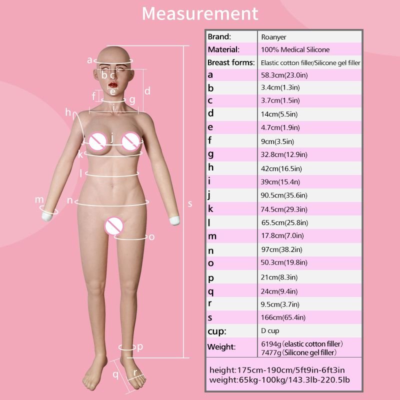 Crossdresser Full Silicone bodysuit for man with face head feet arm man to woman cosplay transgender