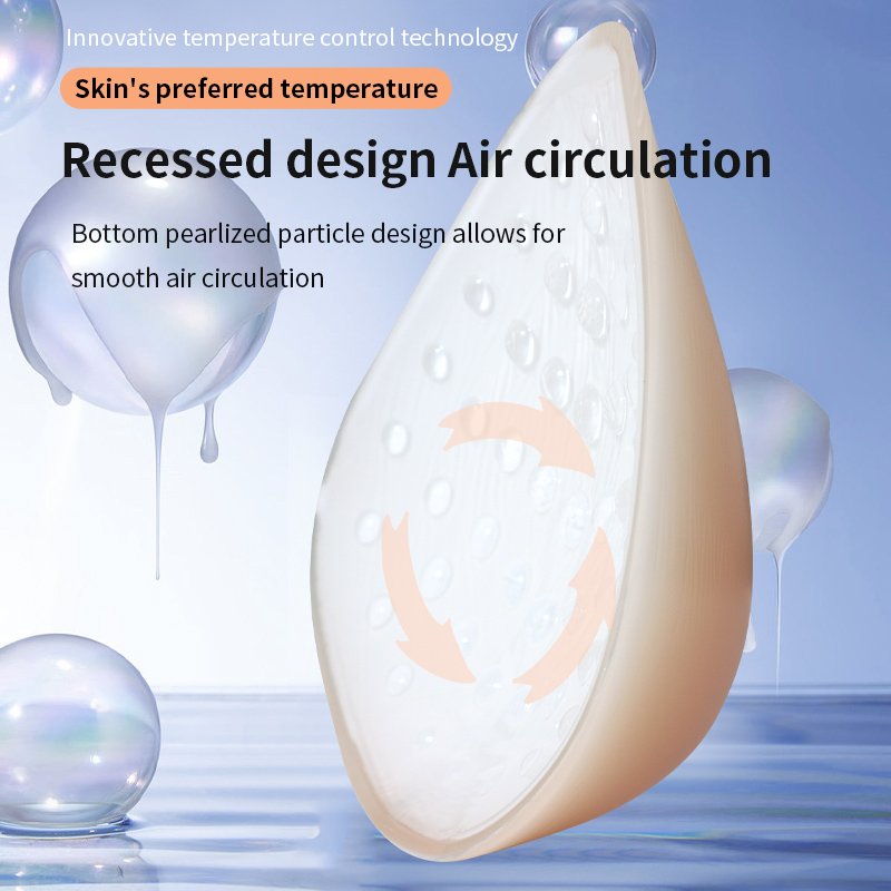 New Arrivals Temperature Cntrolled Prosthetic Breast Form Safe Silicone Breast Form Triangle Prosthesis Bra Pad for Enhancer