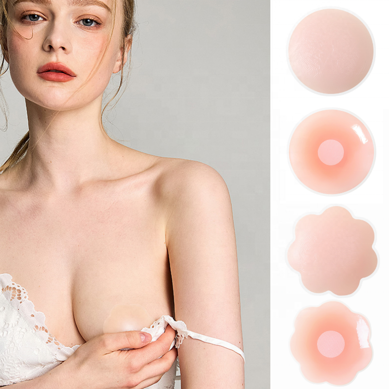 Self Adhesive Silicone nipple covers Breast Forms Bra Enhancer Inserts Round Breast Prosthesis for breast tape