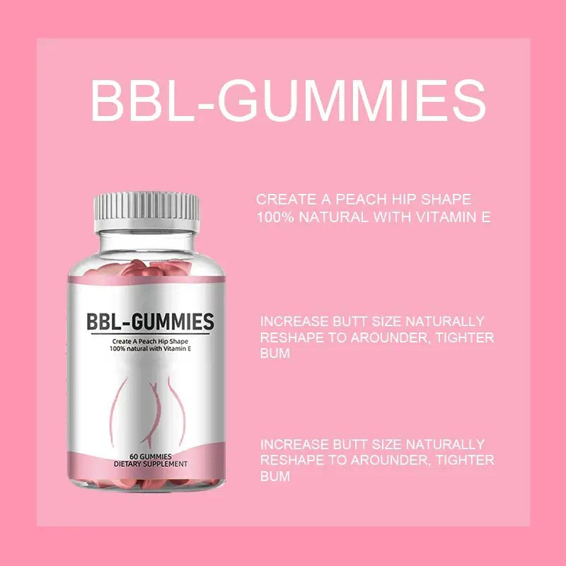 Private Label Dietary Supplement BBL Organic Breast and Butt Enhancement Gummies Lift Forming Enlargement bonbons gummies bbl