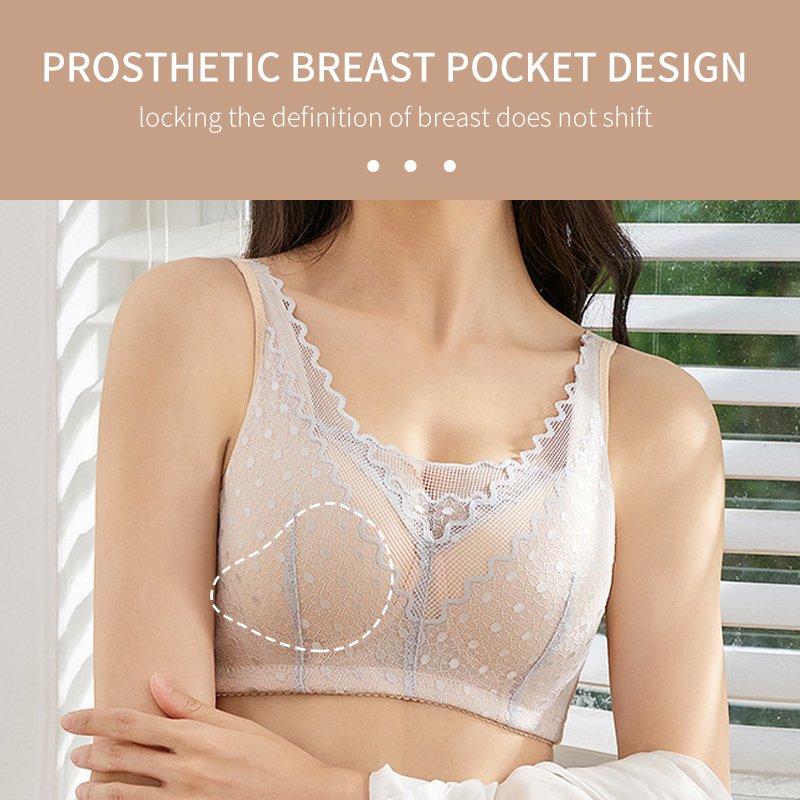 718 Mastectomy Bra with Pockets for Silicone Breast Forms Prosthesis Women Everyday Bra Artificial Prosthesis